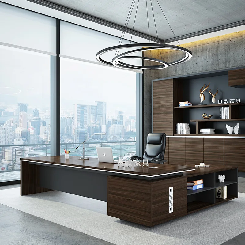 

LBZ65 Wholesale Custom Office Furniture Luxury Minimalist Style Director Desk Home Expandable Office Desk Table Bureau