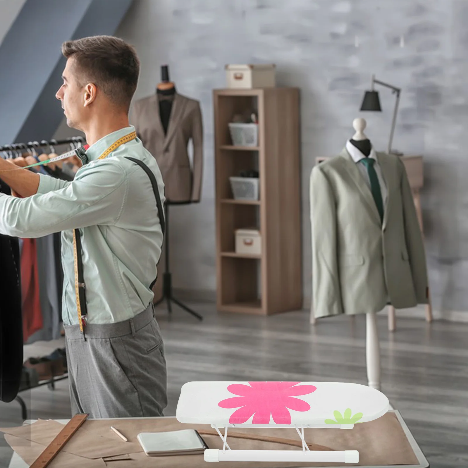 

Folding Mini Compact Portable Space-Saving Small Tabletop Household Foldable Rack Simple Style For Home Clothes Accessories