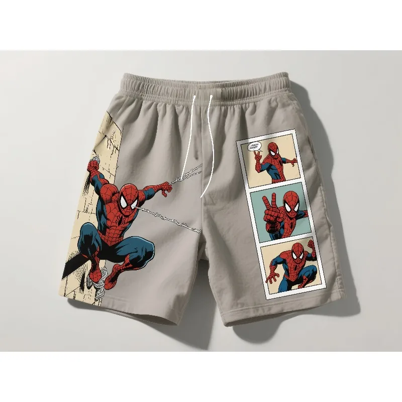 

MOTO-Летние повседневные шорты для взрослых: Человек-паук с комиксами, веселые и крутые