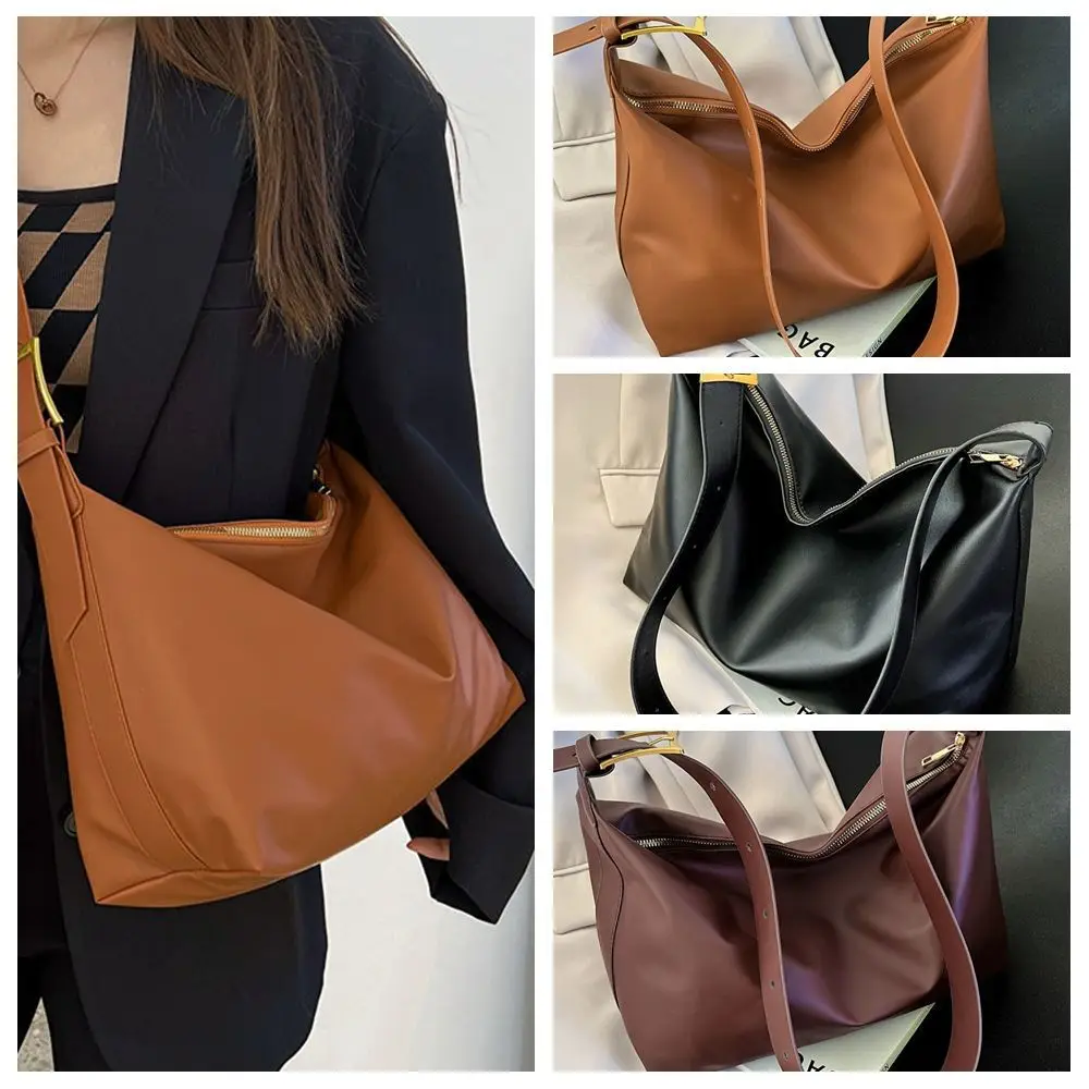 

Portable Large Capacity Pillow Crossbody Bag Pillow Bag Korean Style PU Dumpling Bag Shopping Bag Mommy Bag Shoulder Bag Travel