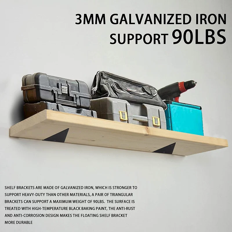 Brand New Triangle Bracket Triangle Shelf Steel Wall Mounted Heavy Duty Invisible Support Brackets Triangle Shelf
