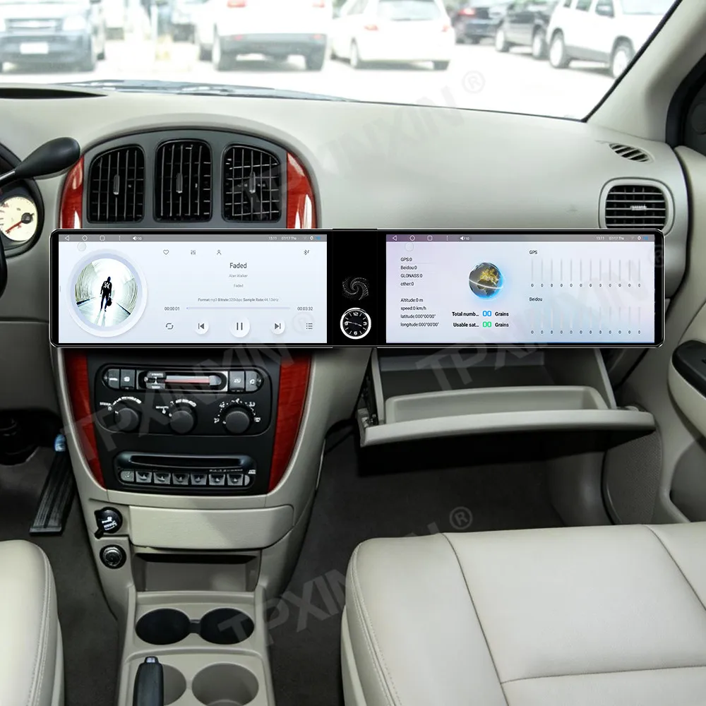 12.3'' Dual Screen Car Radio For Chrysler Pacifica Grand Caravan 2006-2012 Car Multimedia Video Player Stereo GPS Carplay Unit