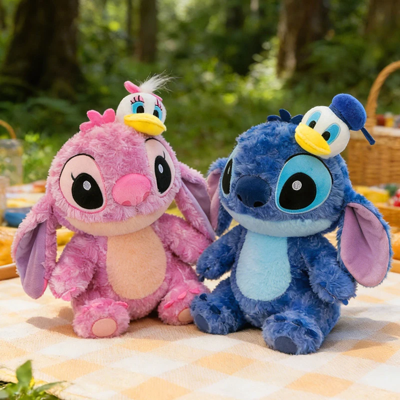 

Новая плюшевая кукла Дисней Стич Лило 35/60 см, милая плюшевая игрушка-утка Стич, рождественский подарок на день рождения для детей, кавайные игрушки