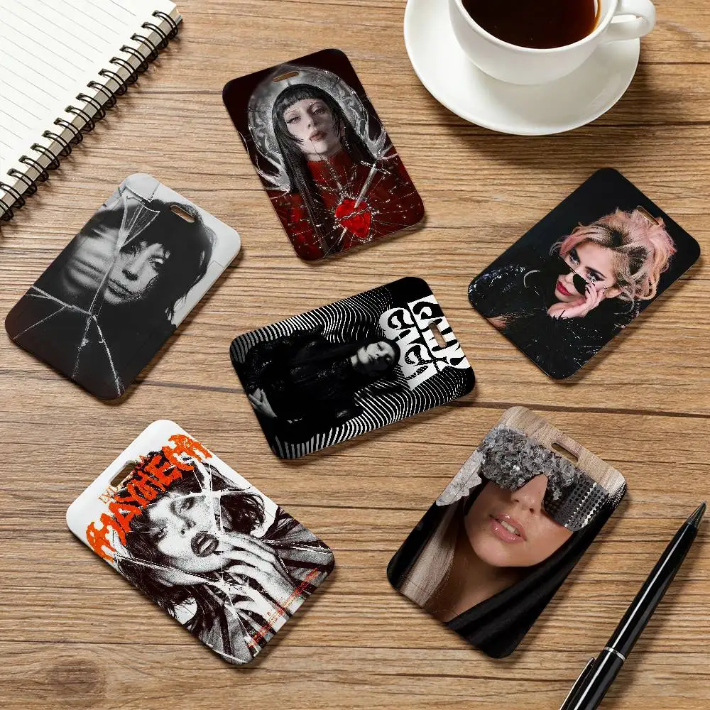 Singer L-Lady Gaga Neck Strap Lanyard Card Holder ID Bus Card Cover Badge Holder Pass Hang Rope Lariat Gifts Keys Accessories