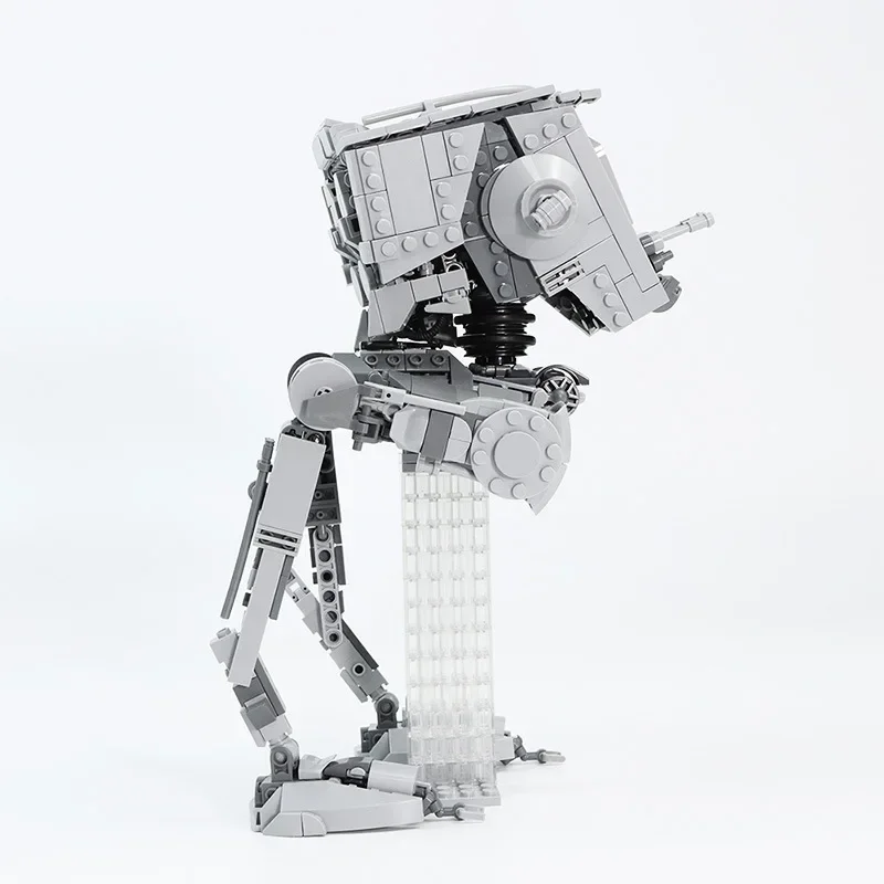 Clássico estrela filme acessórios AT-ST frango walker blocos de construção MOC-14608 guerra espacial arma blindada montagem modelo crianças brinquedo