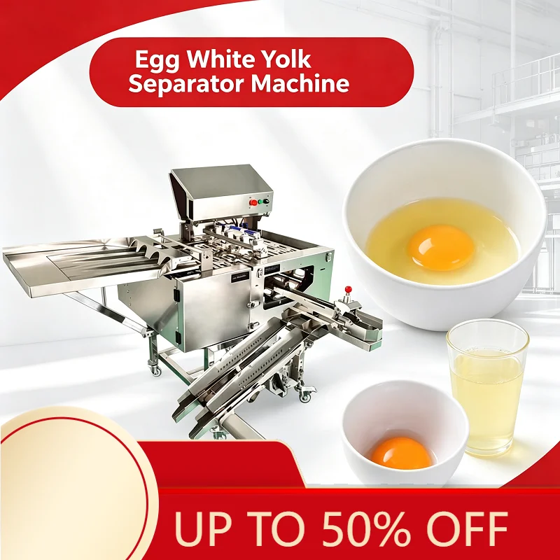 Egg White Yolk Separator Machine Commercial Egg Cracker Shell Breaker Egg Liquid Processing Unit for Food Production