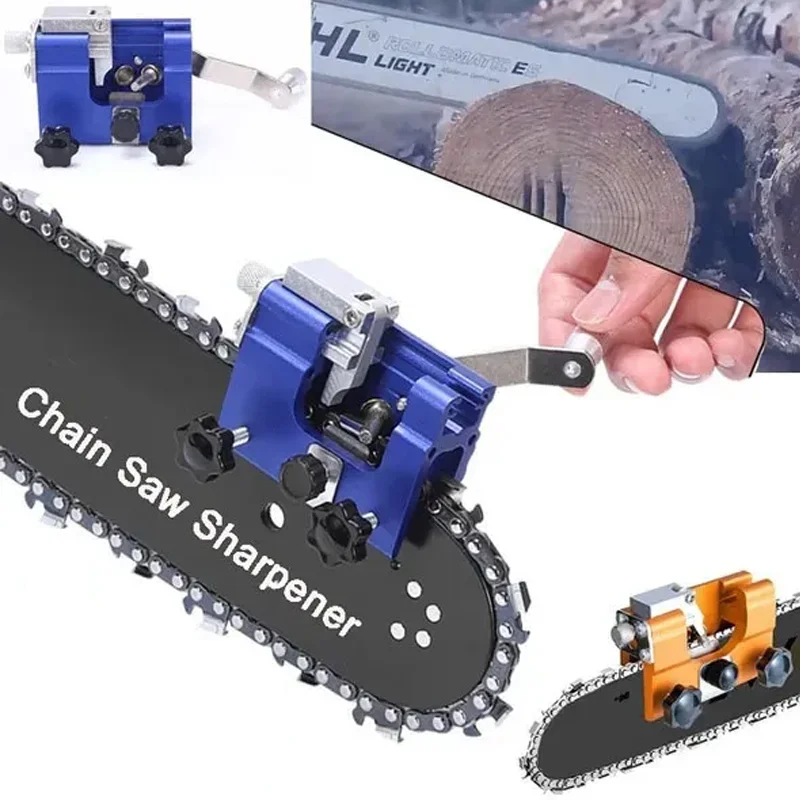 Woodworking Chainsaw Sharpeners with 3 Grinding Rod Manual Chainsaw Chain Sharpening Chain Saws and Electric Saws Hand Tools