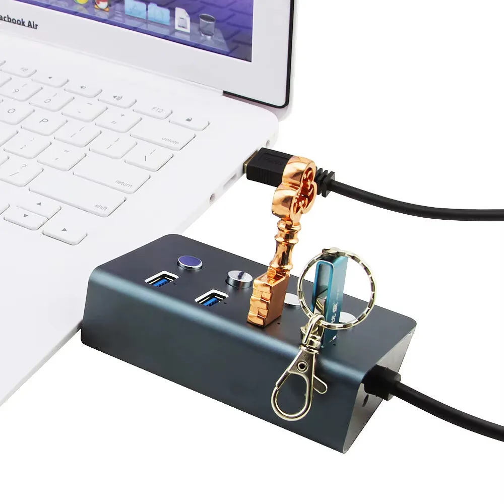 

4 in 1 Aluminum Individual Switch Hub Adapter Multi-functional High Speed Extension USB Port Expander For PC Laptop Accessories