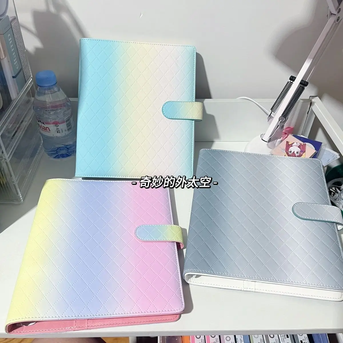 

Macaron Gradient A5 Binder Kpop Photocard Collect Book PU 3inch Card Photo Album Holder 포카 바인더