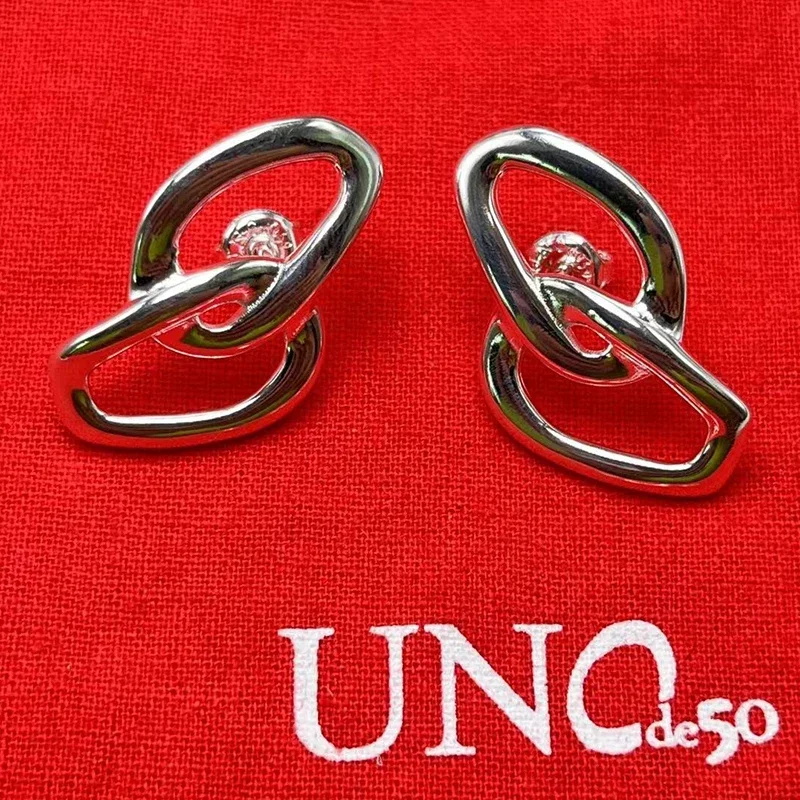 2023 UNOde50 earring Venda Quente Europeia e Americana Moda Simples Criativo Mulheres Brincos Jóias Gift Bag