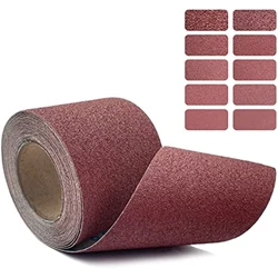 Emery Cloth Roll 4.5 Inch Wide Ready-to-Cut Ready-to-Wrap Abrasive Sand Paper Rolls for Metal Wood Glass Carpentry Sanding Paper