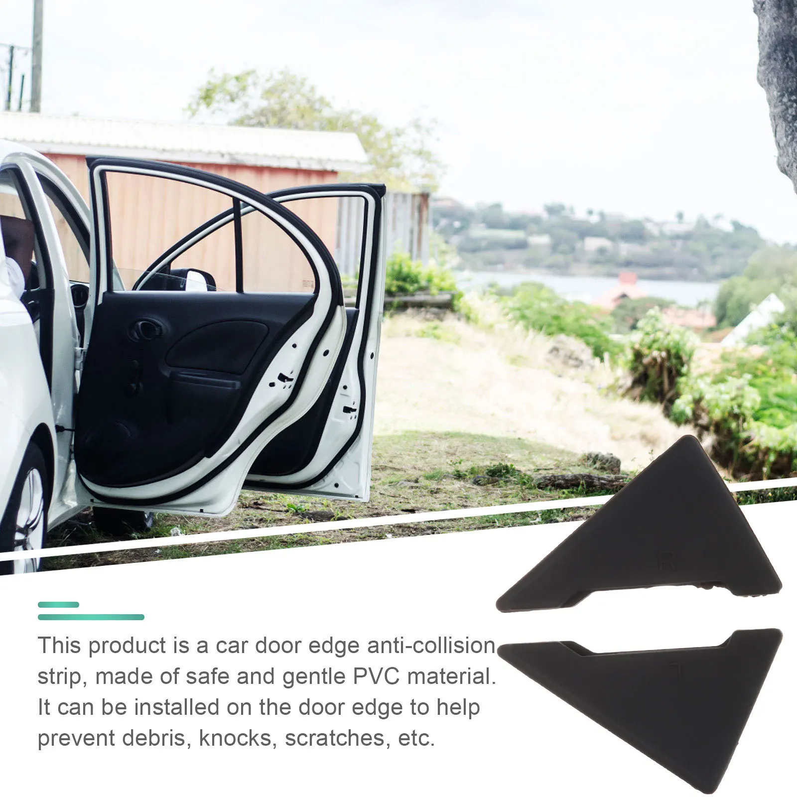 4pcs Car Door Corner Protector Silicone Universal Door Edges Guard For Vehicles Shockproof Scratch Resistant Durable Auto Trim