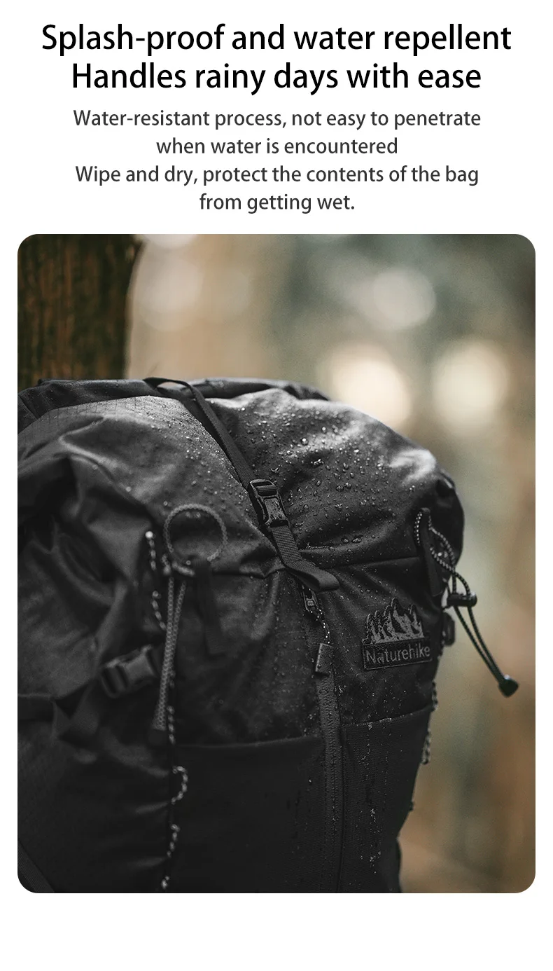Naturehike Helium 30L Reiserucksack für Herren und Damen, Klettertasche für Outdoor-Sportarten, Wandern, Bergsteigen, ultraleicht, großes Fassungsvermögen – Detail 13