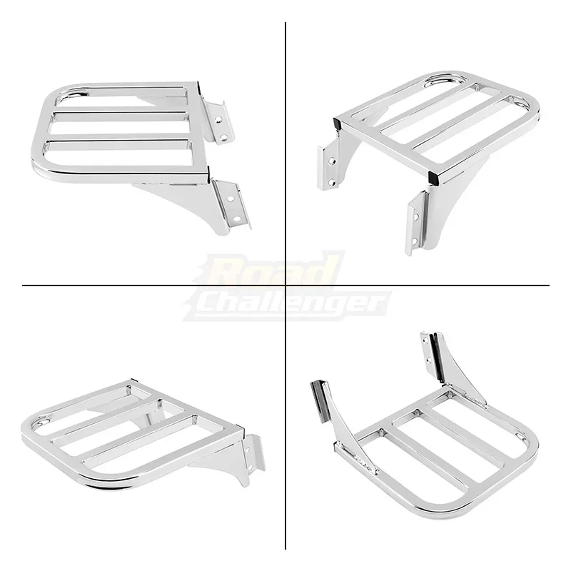 Motorcycle Backrest Luggage Rack Rear Carrier Chrome For Harley Sportster XL 04-17 Dyna 06-17 Softail 84-05 FLST FLSTC 06-17