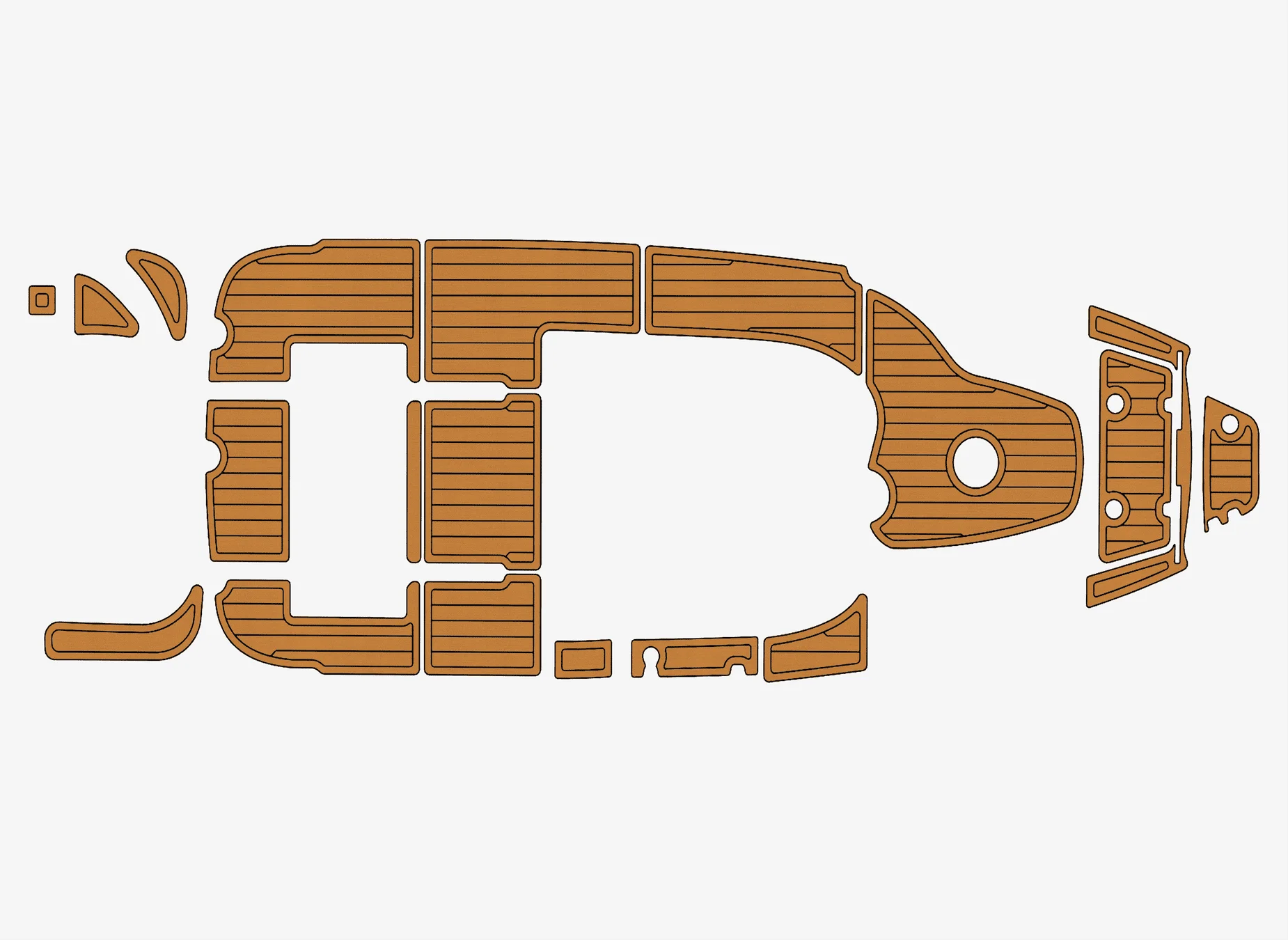 Anti-Skid EVA Faux Teak Self-Adhesive 6mm Boat Decking Pad for 2007 Zodiac Medline 3 Yacht Cockpit Durable Marine Floor