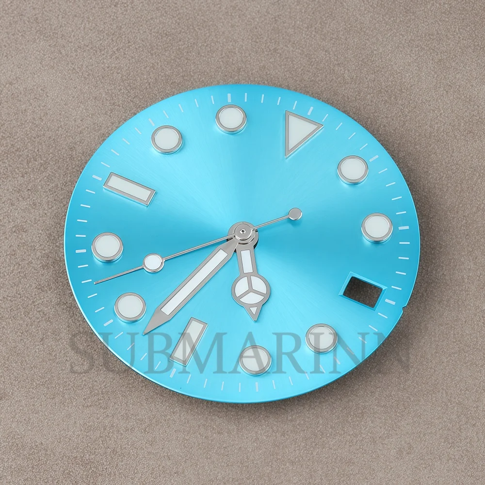 

Blue Luminous 28.5mm Dial Watch Repair Tools for Nh35/Nh36 Movement Sunburst Dial Watch Modification Parts Fit Submariner/Gmt