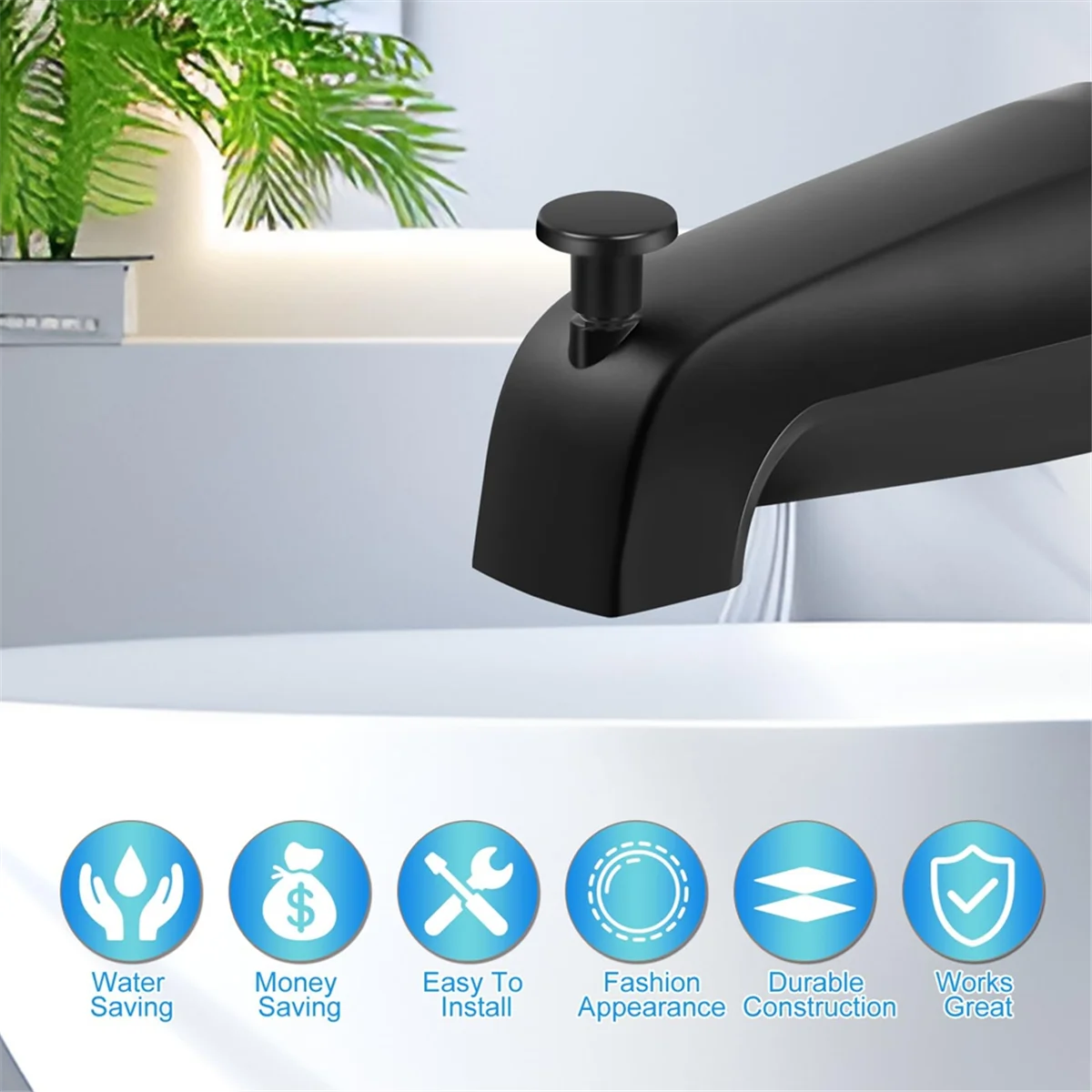 AA25 4 Set Tub Spout Diverter Repair Kit for Tub Spout Replacement,Diverter Repair Kit-Tub Faucet Repair Replacement Parts