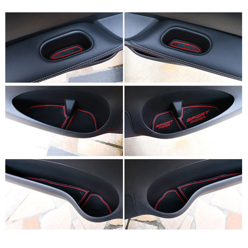 for Lexus GS250 GS300 GS350 GS450h 2012~2019 Rubber Anti-slip Mat Door Groove Cup Pad Gate Slot Cushion Coaster Accessories 2013