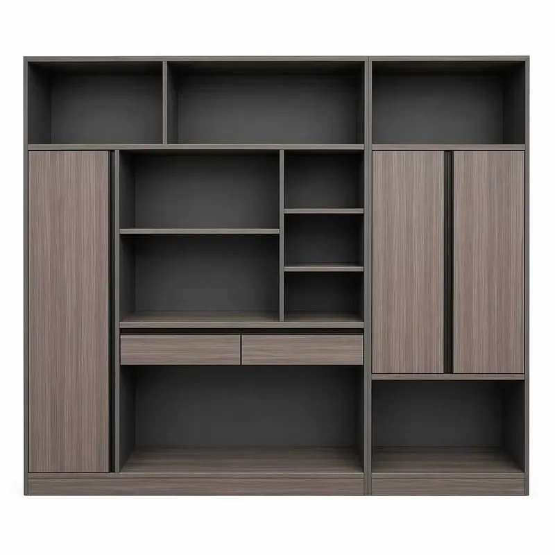 Modern modular living room lockers, shelves, drawers, cabinets - multifunctional wooden wall cabinets home office studio