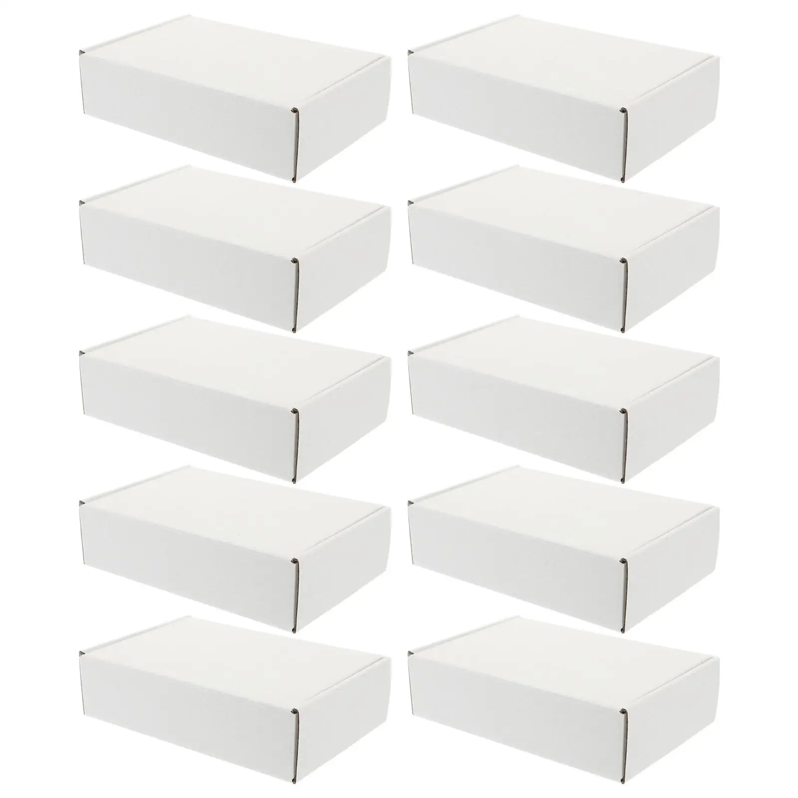 20 Pcs Express Packaging Box Corrugated Paper Storage Boxes White Cardboard Corrugated Shipping Boxes Reusable Storage
