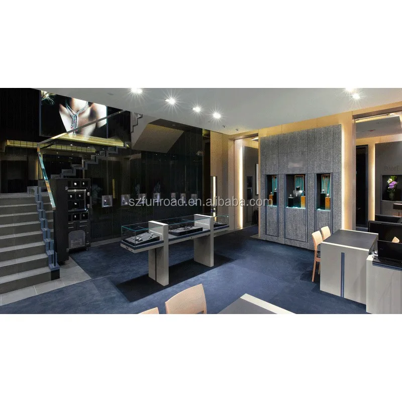 

Custom. Luxury jewelry store display showcase interior design display showcase for Jewelry shop