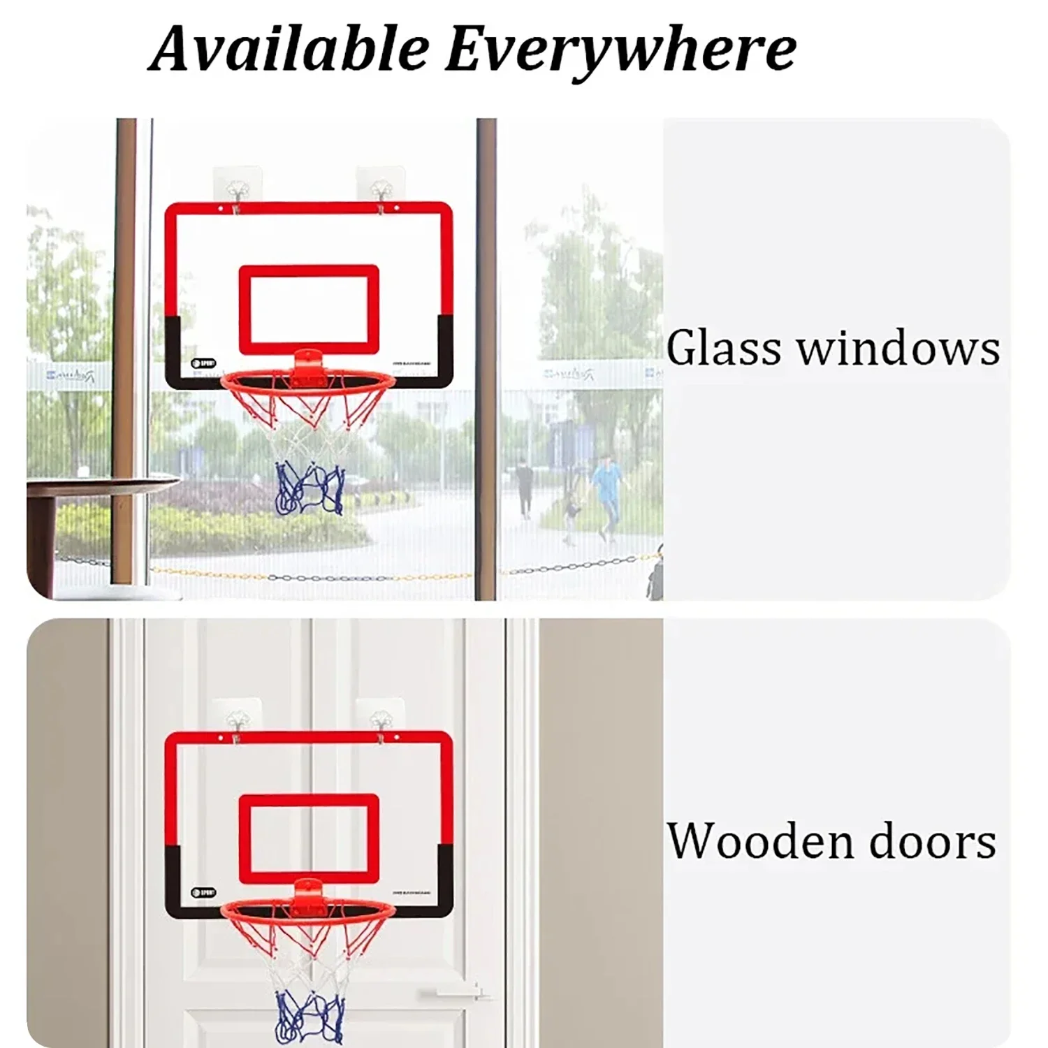 Mini Indoor Basketball Hoop Portable Basketball Hoop with 3 Balls & Inflator Door and Wall Mounted Kids Basketball Hoops Gift