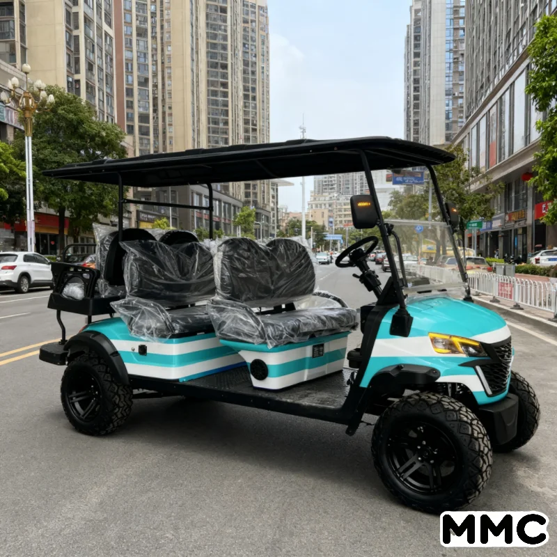 MMC مبيعات المصنع مباشرة لعربة الجولف ذات 6 مقاعد 4WD مزدوجة على شكل عظمة الترقوة مع عربة gorf ببطارية ليثيوم عالية السرعة 60 فولت/72 فولت #4