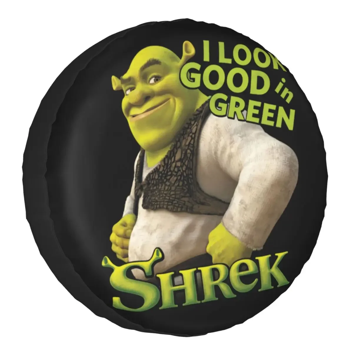 I Look Good In Green Shrek Spare Tire Cover for Toyota Mike Myers Funny Anime 4WD 4x4 Car Wheel Protector 14