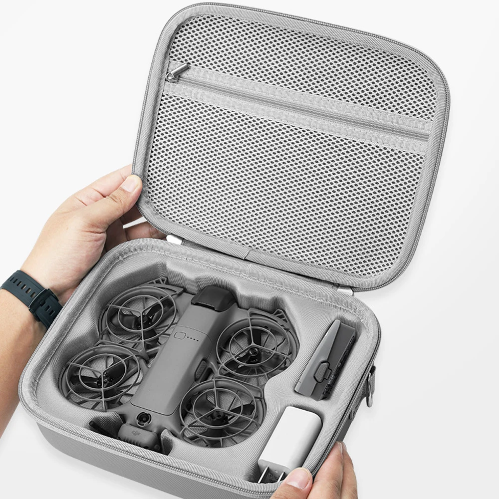 حقيبة حمل لـ DJI NEO2، حقيبة واقية لتخزين السفر من البولي يوريثان المحمولة المدمجة لطائرة NEO2 بدون طيار وملحقات محور الشحن ثنائي الاتجاه #6