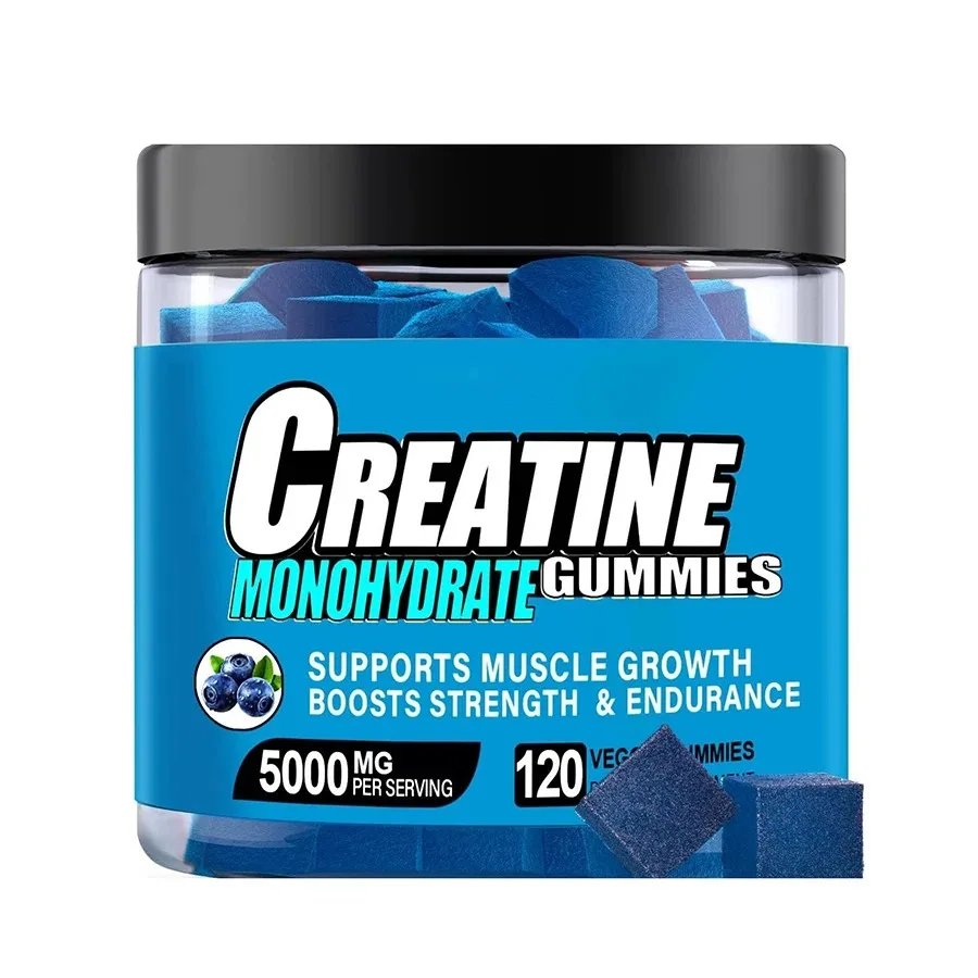 Creatine Monohydrate Gummies 5000mg Muscle Support Energy Boost for Men & Women 120 Count Chewable Sports Supplement