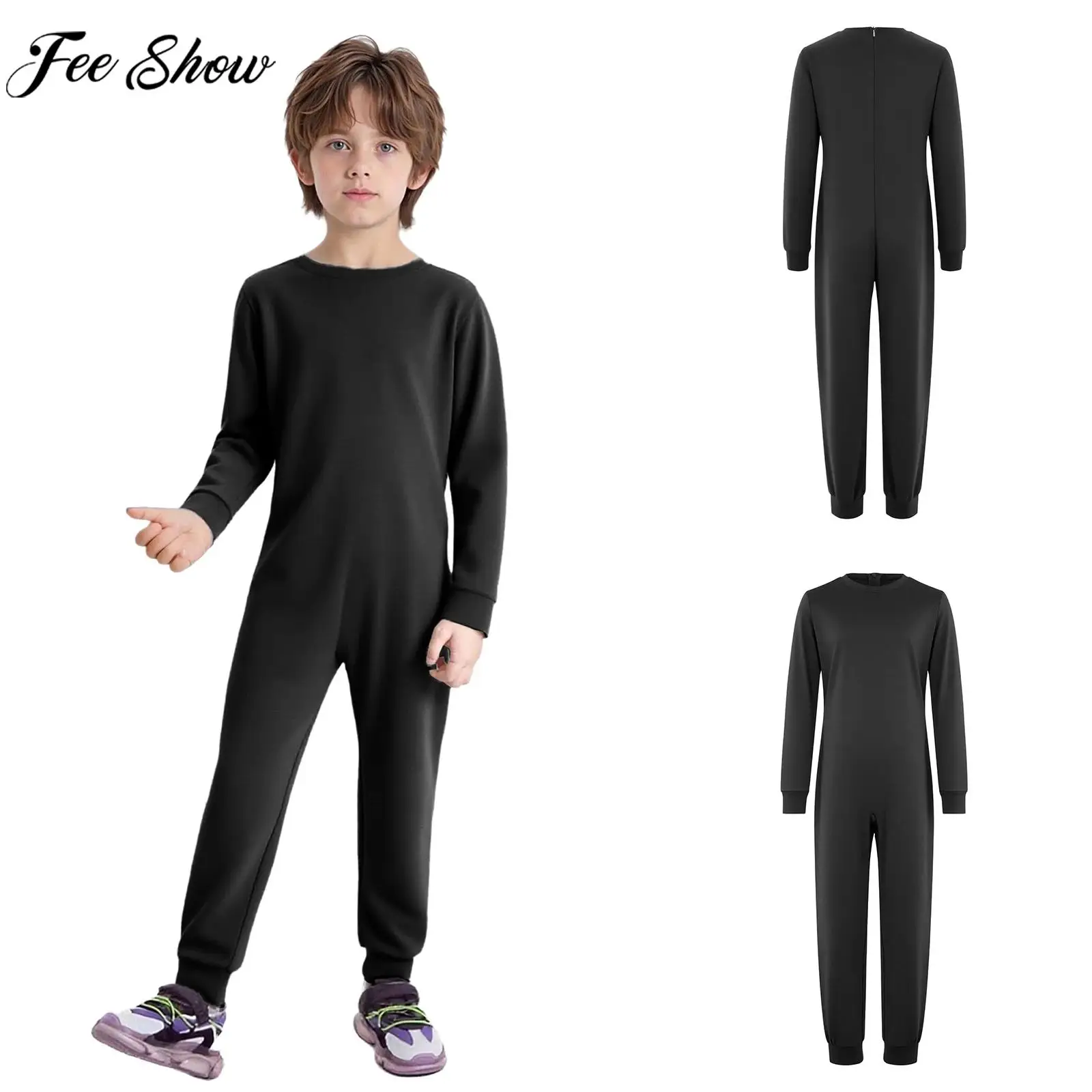 Vêtements adaptatifs pour enfants, combinaison longue en coton doux à manches courtes avec fermeture éclair pour l'école quotidienne, vêtements d'intérieur et d'extérieur