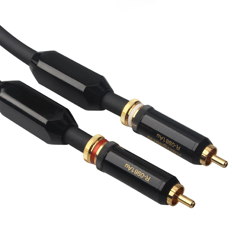 

Pair HiFi Audio Signale Line 7N Single Crystal Copper RCA Cable for Amplifier CD Player