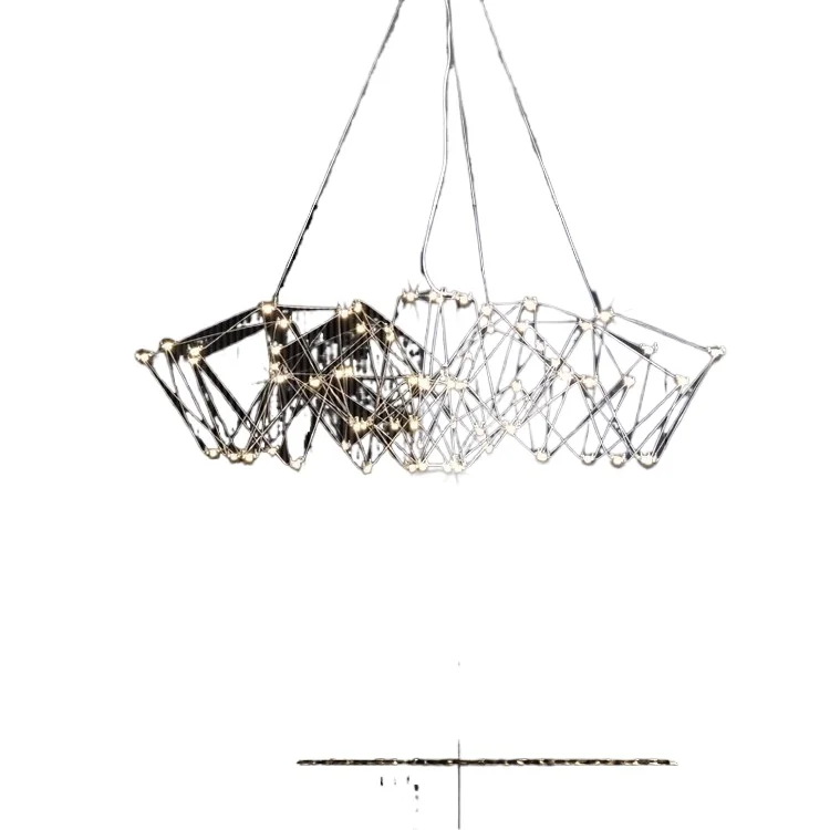 

Designer lamps Modern Internet celebrity villa creative dining room Firefly Gypsy light cube art living room chandelier
