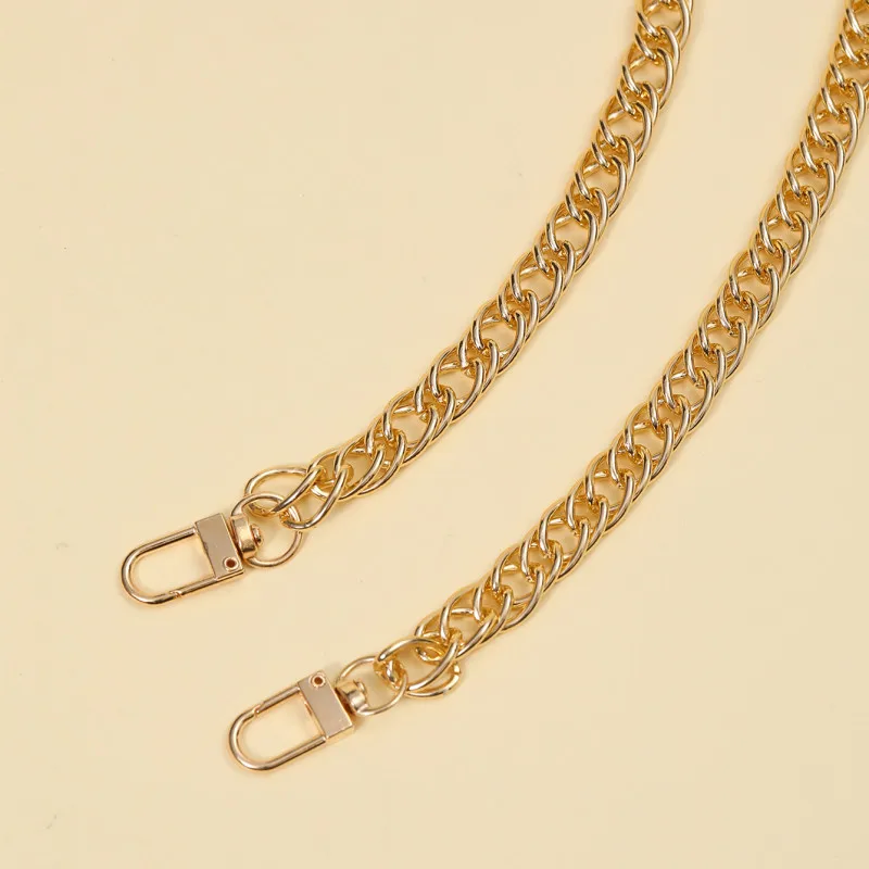 110cm Aluminium Chain Fashion Style With Stainless Lobster Clasp Golden Bag Chain For Diy Bag Accessories Bag Strap Replacement