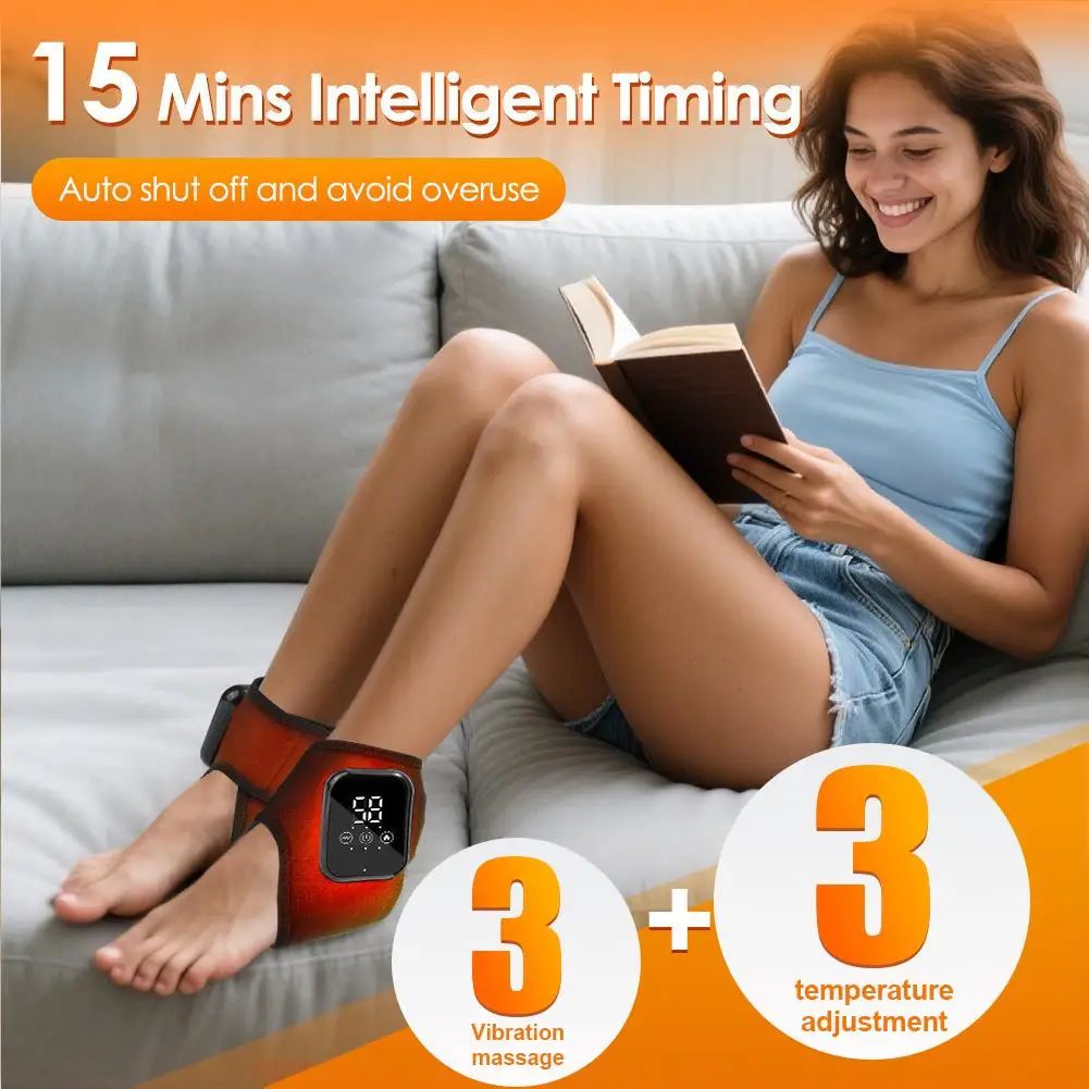 

Emsence Foot Massager Three Adjustable Temperature Settings Ankle And Joint Massager Hot Compress, Ankle Protection Mass