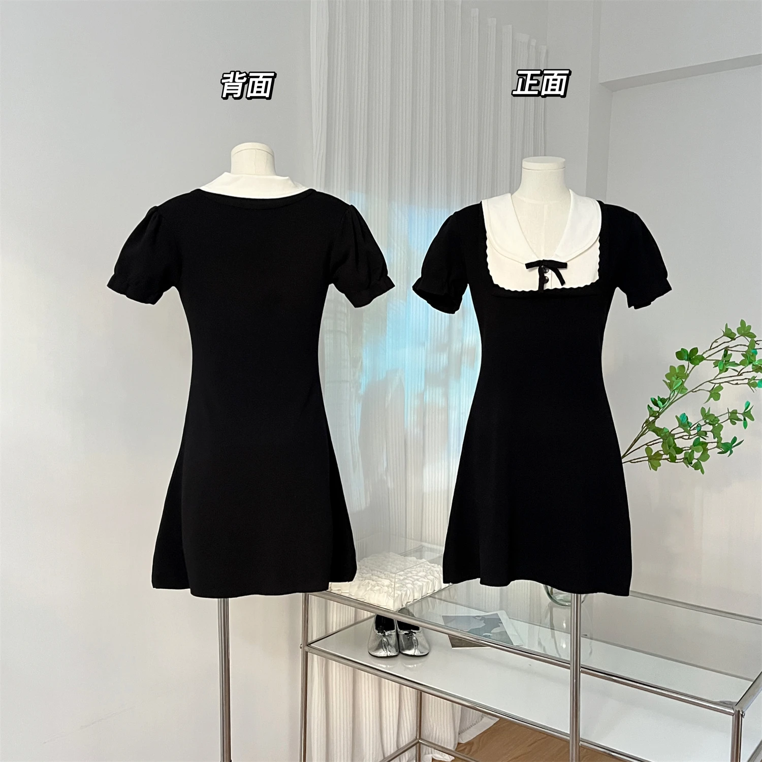 Women Black Gothic Luxury Dress Y2k Vintage Elegant Kawaii Short Sleeve Mini Dresses Vintage Party Club One Piece Frocks Clothes