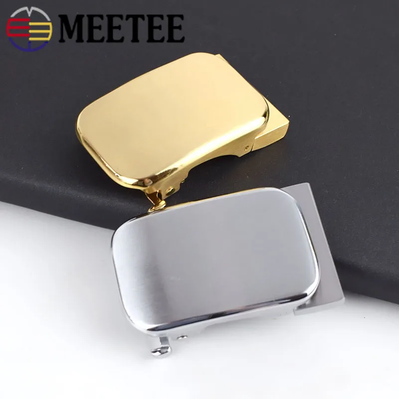 Solid Brass Stainless Steel Belt Buckles Men Brushed Metal Automatic Buckle for 33-34mm Waistband Belts Head DIY Leather Craft