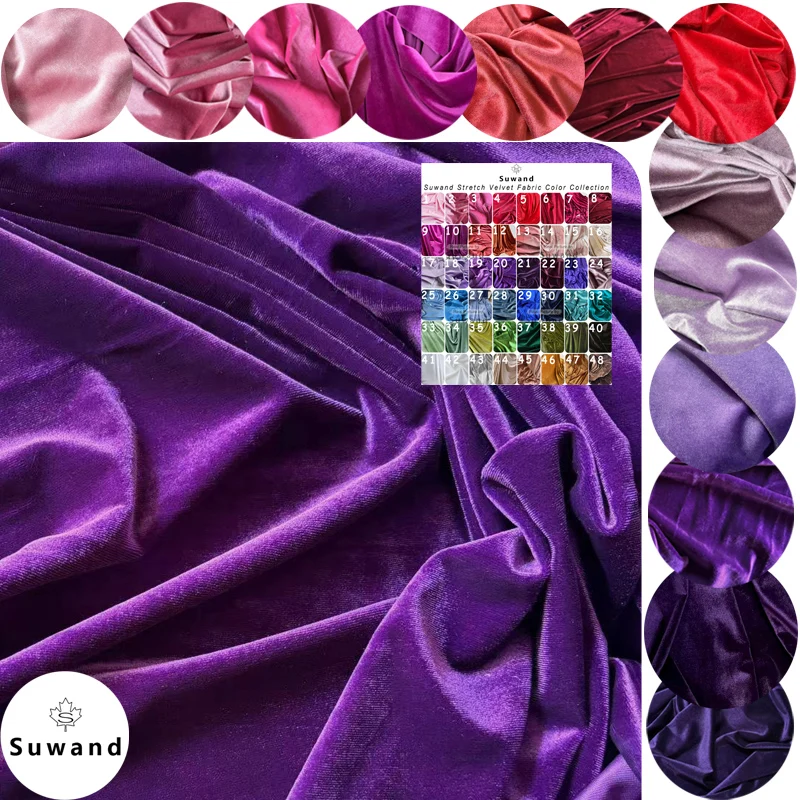 

Pink Purple Soft Silky Velvet Fabric for Formal Dress Backdrops Wedding Party Decoration Curtain Background for Photographic DIY