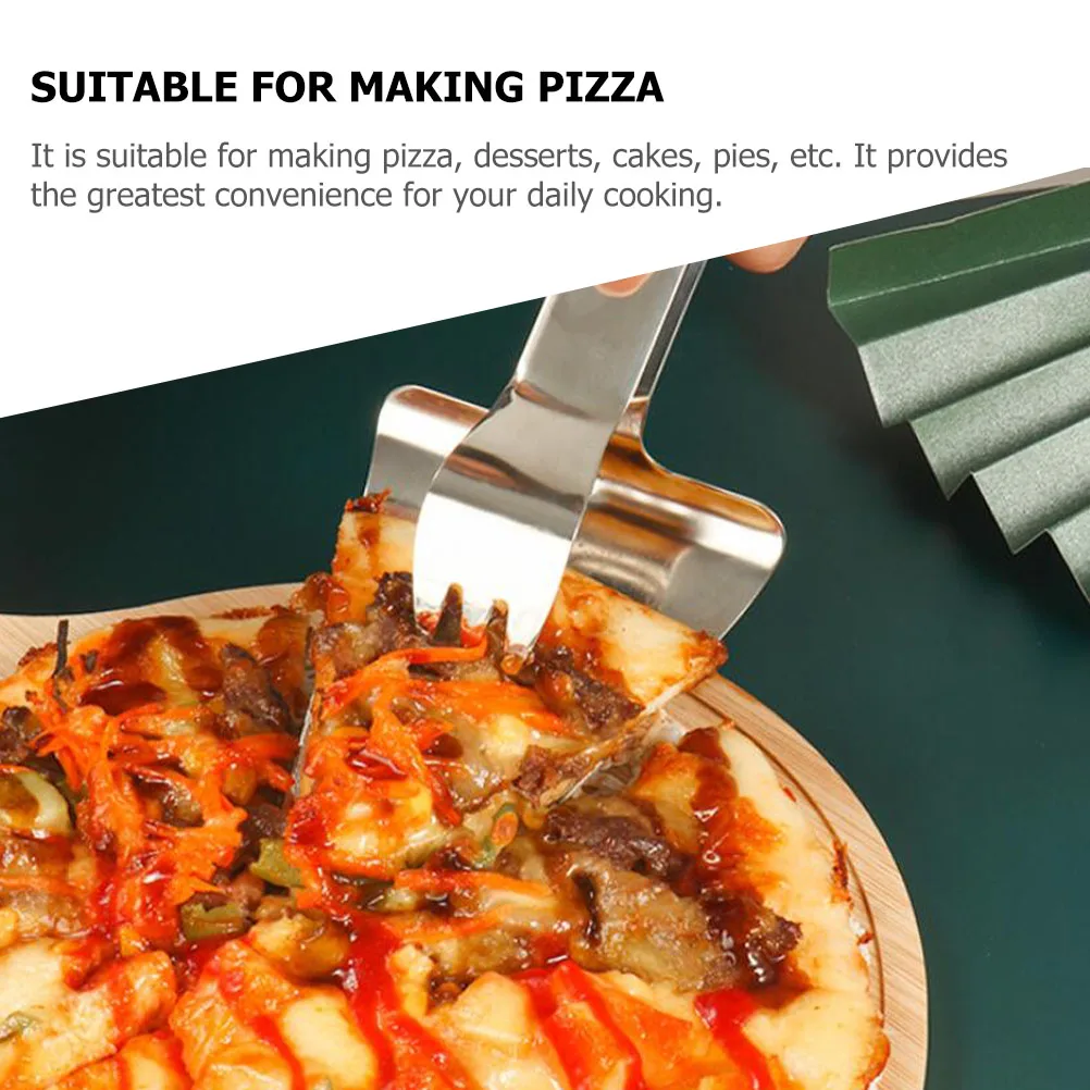 

2pcs Pizza Shovel Stainless Steel Baking Tool Oven Cake Dessert Accessory Heat Resistant Kitchen Utensil Set Easy Use