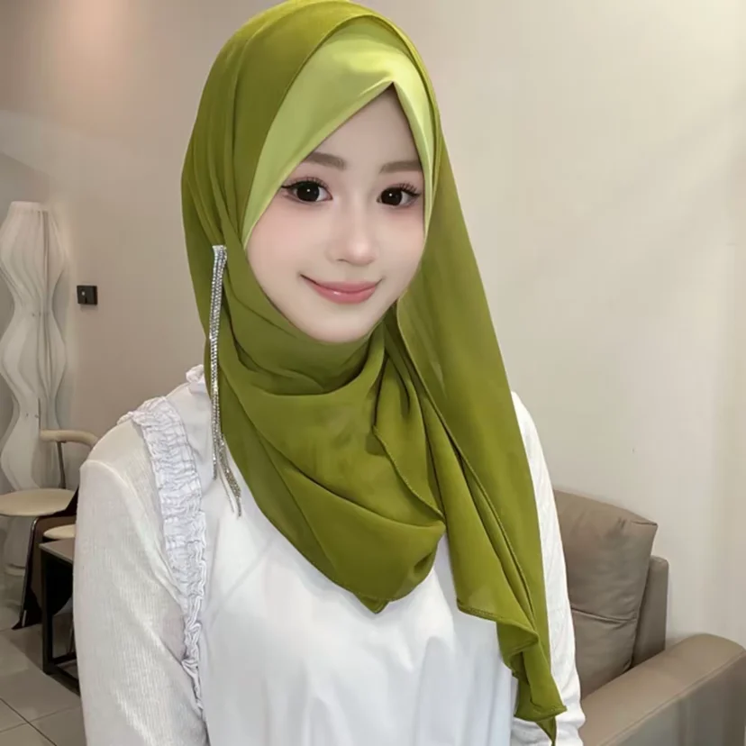 

Muslim Islam Wrap Hijab New Design Arabian Lady Shayla Scarves