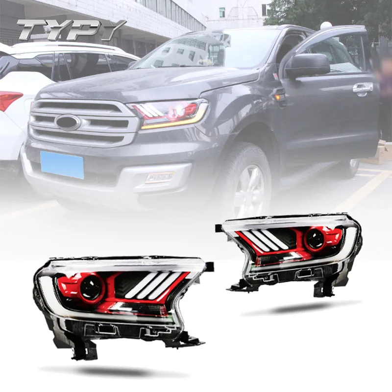 

Car Headlamp Headlights Modified LED Head Lamp Head Light LED DRL Daytime Running Lights For Ford Ranger 2016-2019