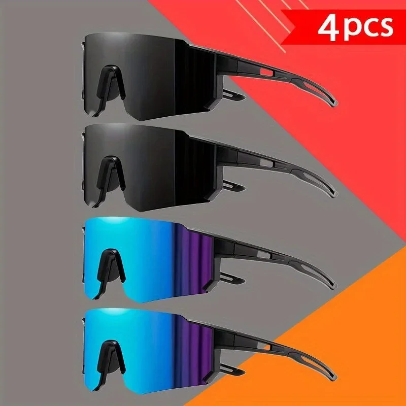 مجموعة مكونة من 4 قطع من نظارات عصرية حالمة بتصميم رائع للغاية للجنسين مناسبة للاستخدام اليومي ومطابقة اختيار الهدايا المثالي #4