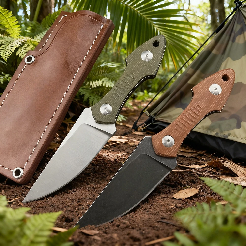 

High Hardness Outdoor Camping Fishing Portable Knife Durable Hunting Utility Straight Knife D2 Blade G10 Handle Rescue EDC Tools