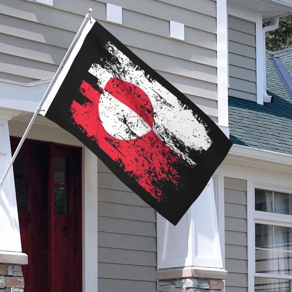 Greenland Flag Country Patriotic Flag Indoor Outdoor Banner 2 Grommets Decoration Fade Proof 60x90 90x150cm Flags