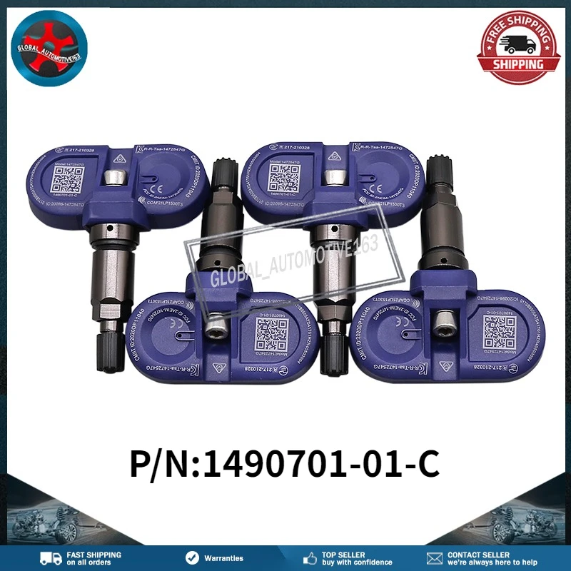 

SET of 4 For Tesla Model 3 S X Y 1490701-01-C 1490701-01-B TPMS Sensor Bluetooth Tire Pressure Sensor