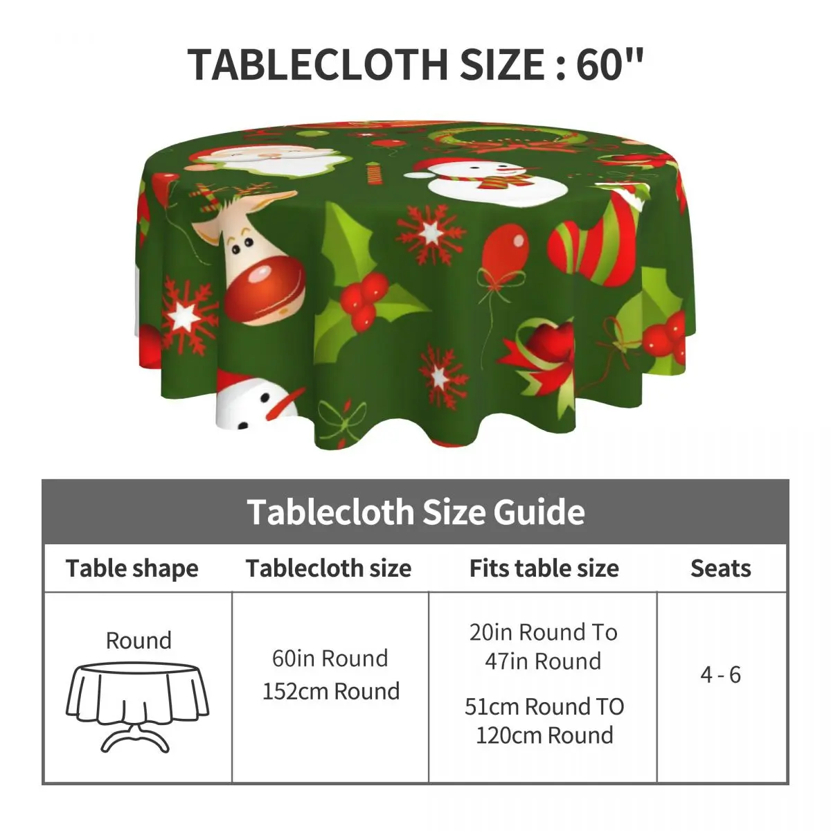 مفرش المائدة عيد الميلاد مفرش طاولة مستدير موضة غطاء الطاولة مفارش المائدة تصميم ديكور المنزل طاولة طعام الديكور #4