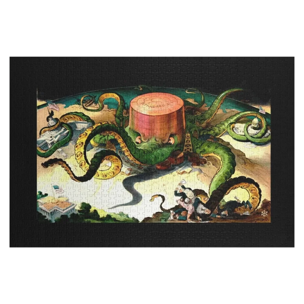 

Standard Oil Octopus: Next! Puzzle — 1904 Puck Magazine Jigsaw Puzzle Works Of Art Wooden Name For Children Custom Gift Puzzle