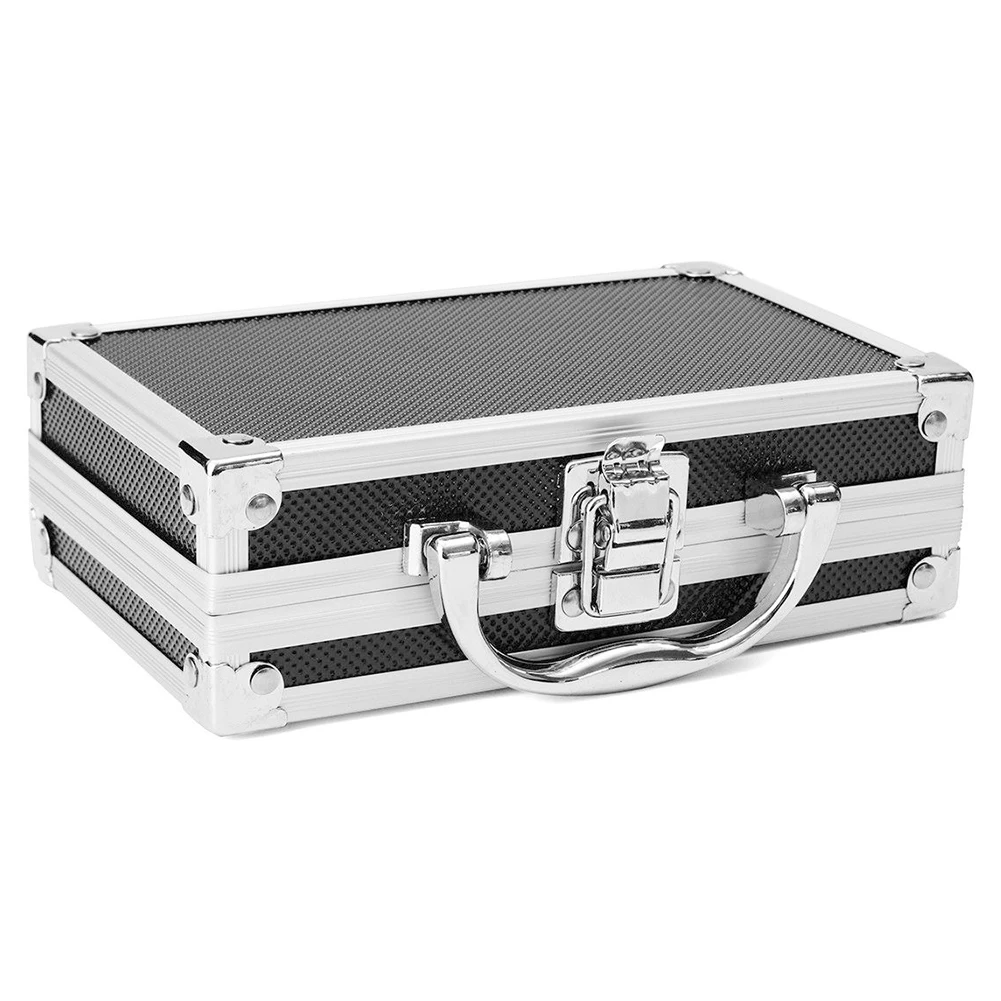 Caja de herramientas de aleación de aluminio, caja de almacenamiento, caja de herramientas portátil, organizador de equipaje de viaje, caja de seguridad