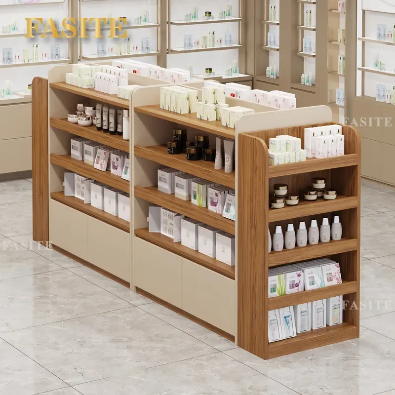 For Nakajima Display Cabinet Double Sided Shelves Multi Layer Storage Rack for Supermarket Snack Gift Shop Cosmetics Product