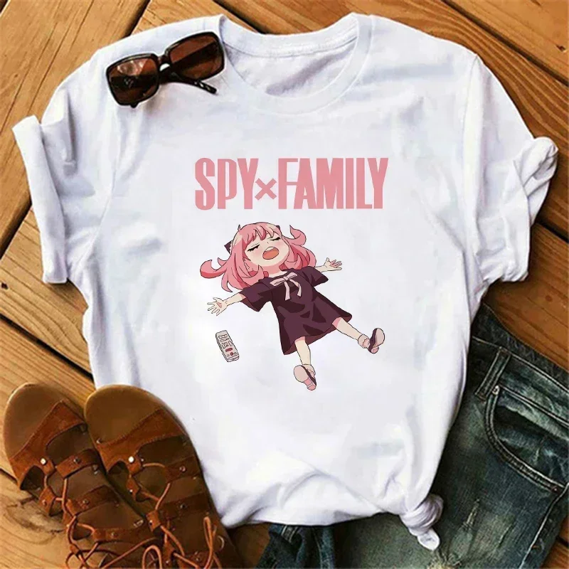 Anime família t camisa feminina japonês harajuku moda manga curta camisetas verão topos kawaii o-pescoço camiseta feminina topo